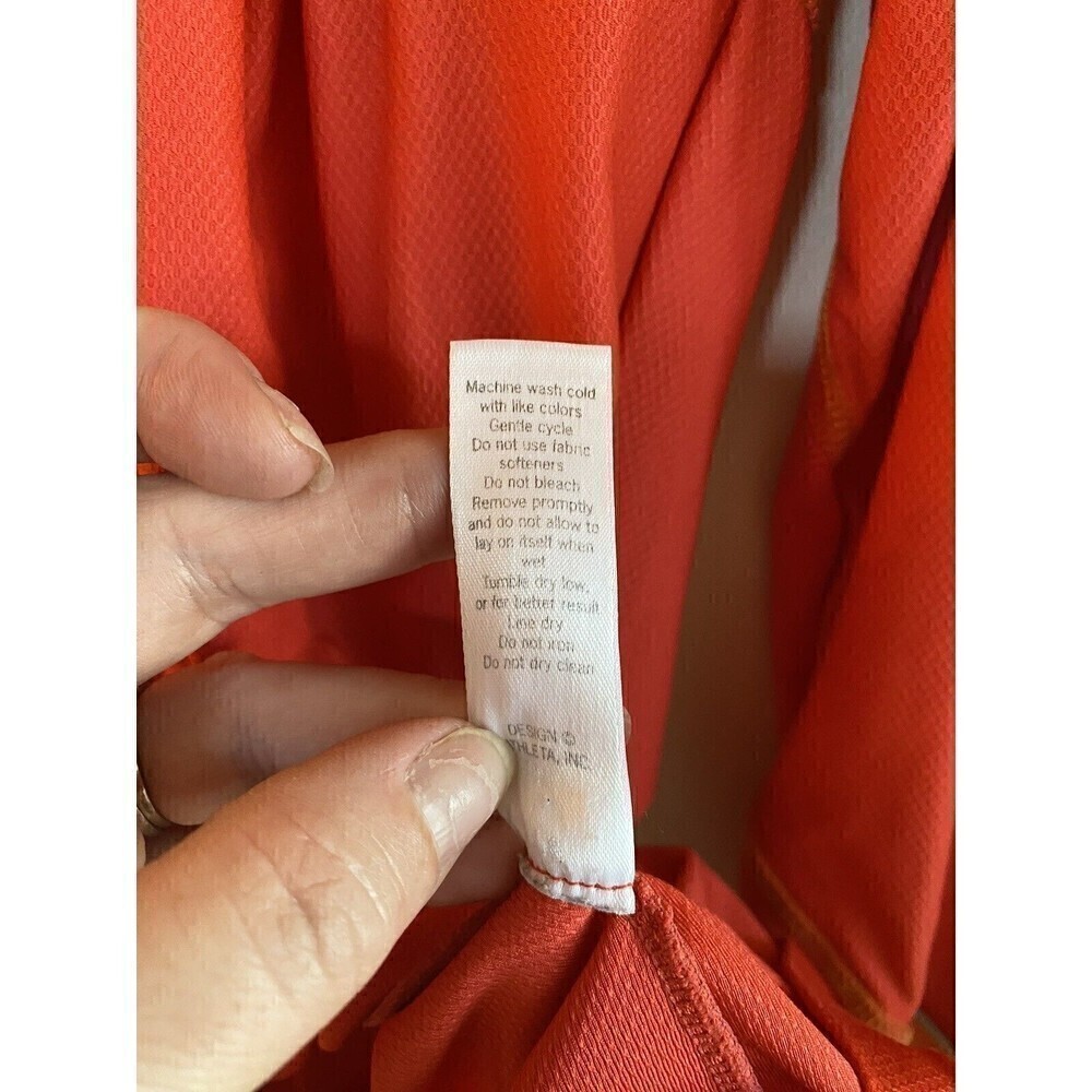 Coral Long Sleeve Athleta Workout Top Sz M Style #: 906191 - Picture 5 of 6